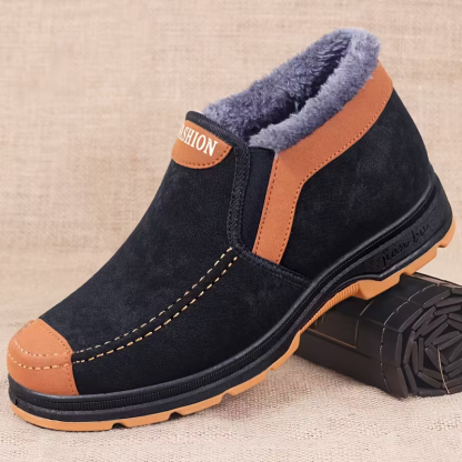 Men's Plush Lined Ankle Snow Boots for All-Season Hiking & Outdoor Footwear
