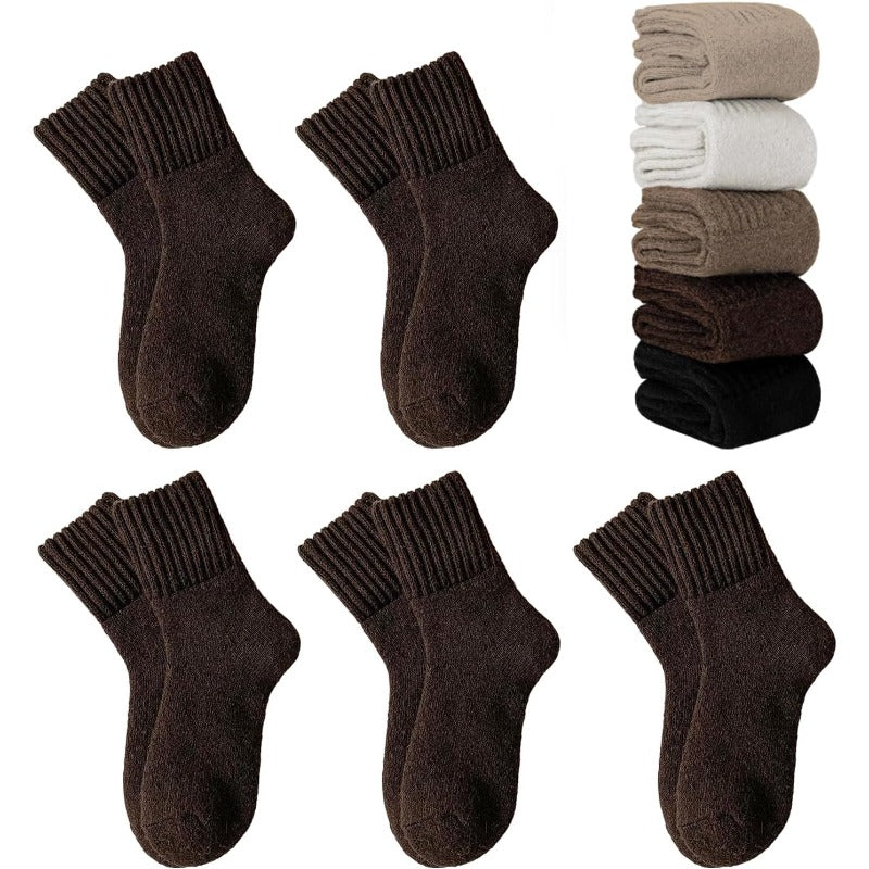 Thick Warm Wool Winter Socks, Stretchy Fit for Wide & Swollen Feet