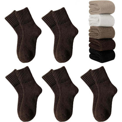 Thick Warm Wool Winter Socks, Stretchy Fit for Wide & Swollen Feet