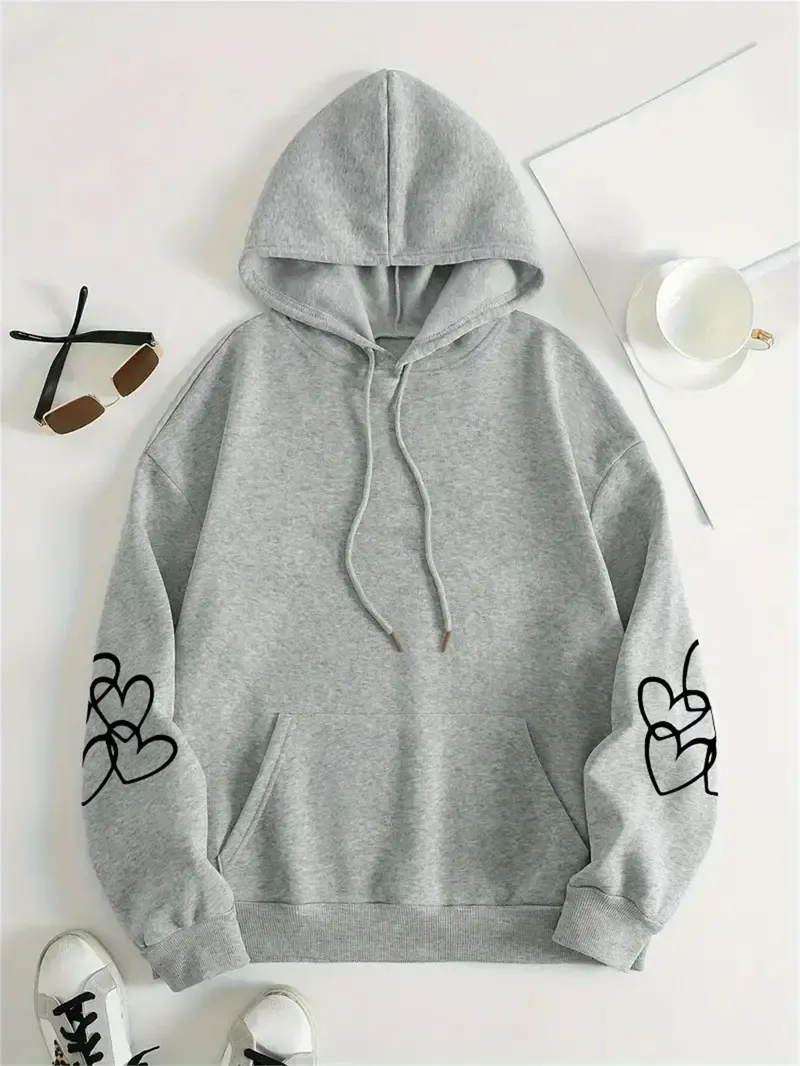 Women's Cozy Highland Cow Long Sleeve Hoodie Pullover Casual Wear for Everyday