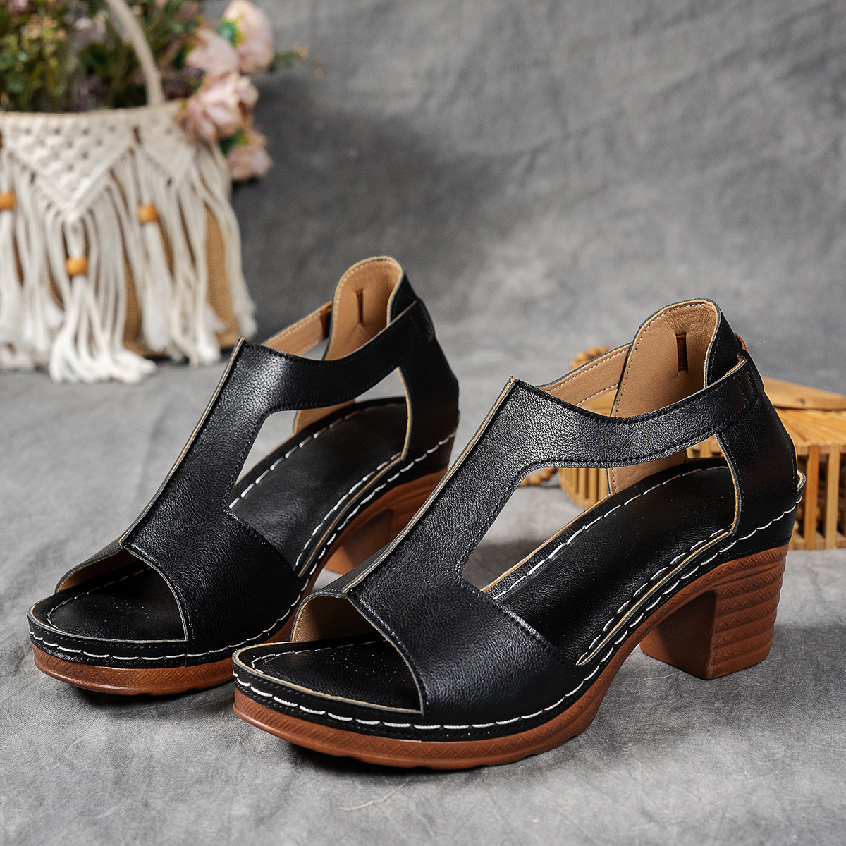 Women's Fashion Non-Slip Thick Wedge Sandals