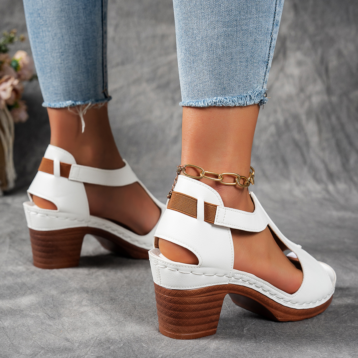 Women's Fashion Non-Slip Thick Wedge Sandals
