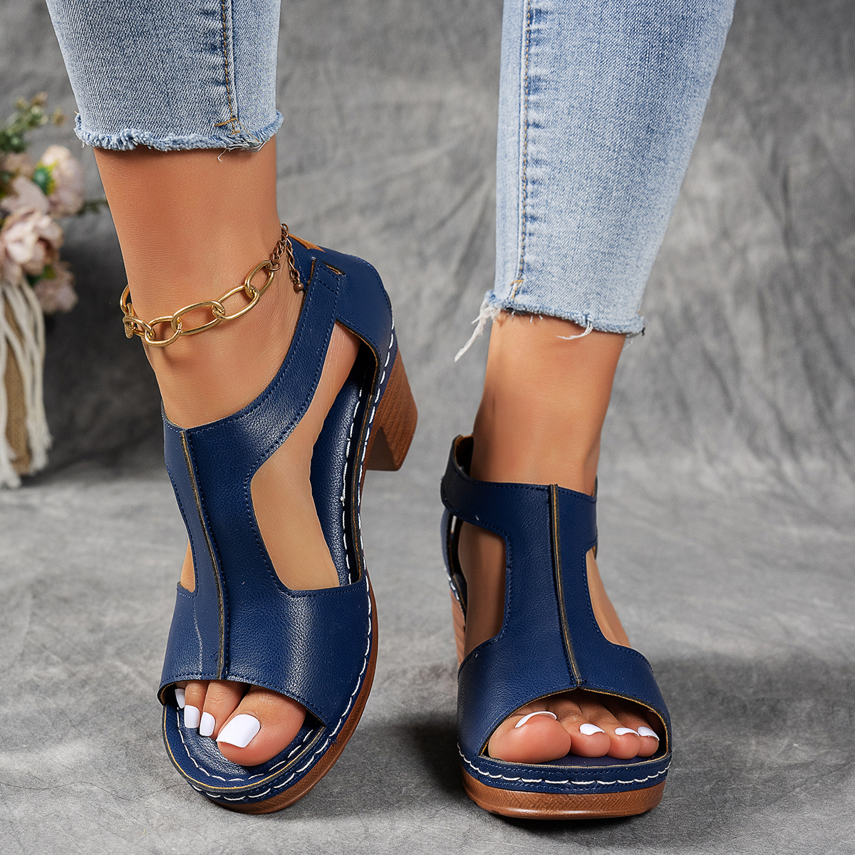 Women's Fashion Non-Slip Thick Wedge Sandals