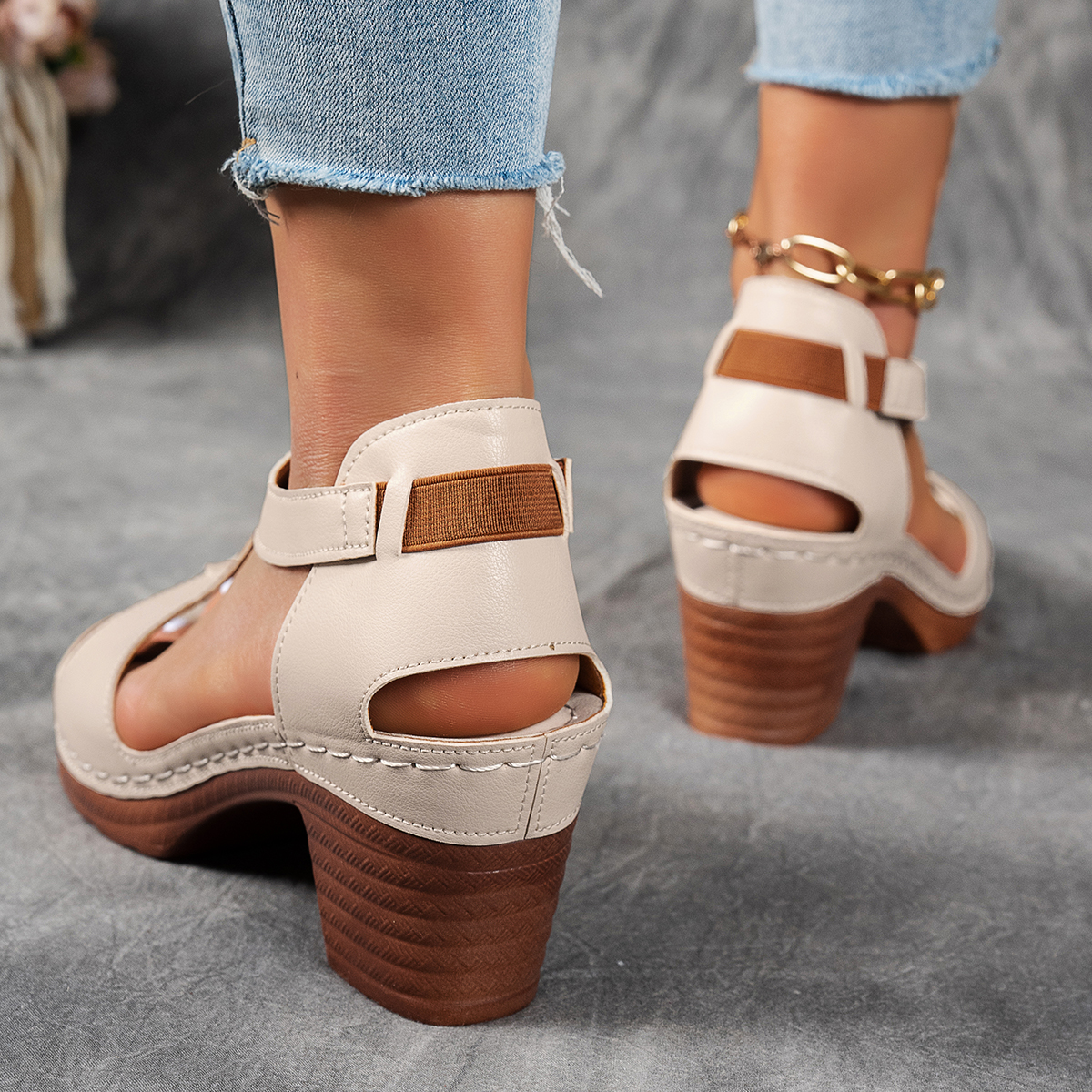 Women's Fashion Non-Slip Thick Wedge Sandals