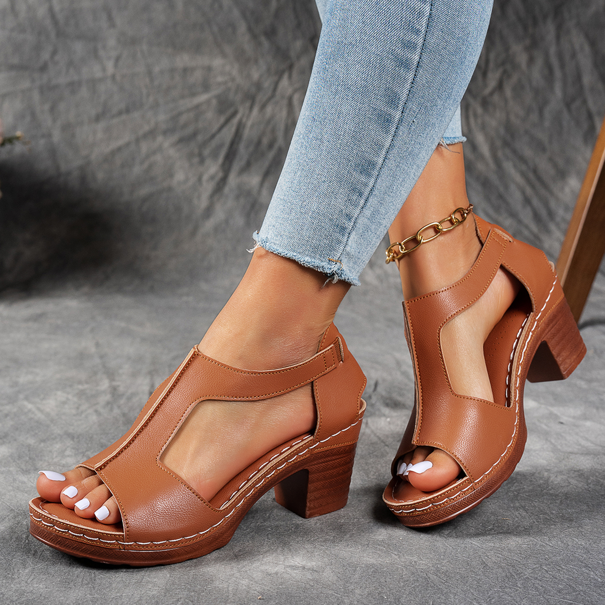 Women's Fashion Non-Slip Thick Wedge Sandals