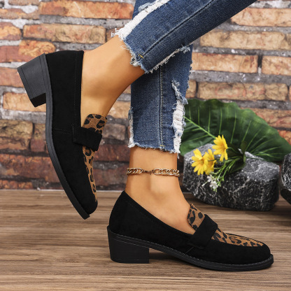 Women's Elegant & Comfortable Suede Leopard Print Slip-on Shoes