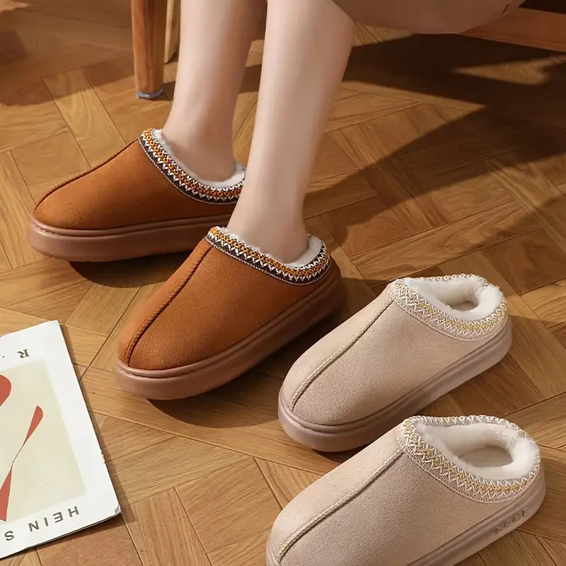 Women's Casual Comfort Warm Lining Anti-Slip Slippers