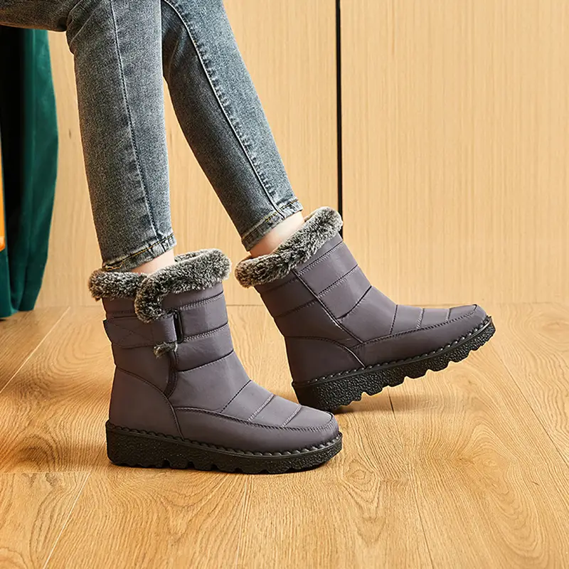 waterproof anti slip winter boots warm plush inner thick sole ankle boots womens snow boots details 15