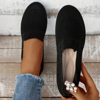 Women's Breathable Mesh Slip-On Shoes Daily Walking Footwear