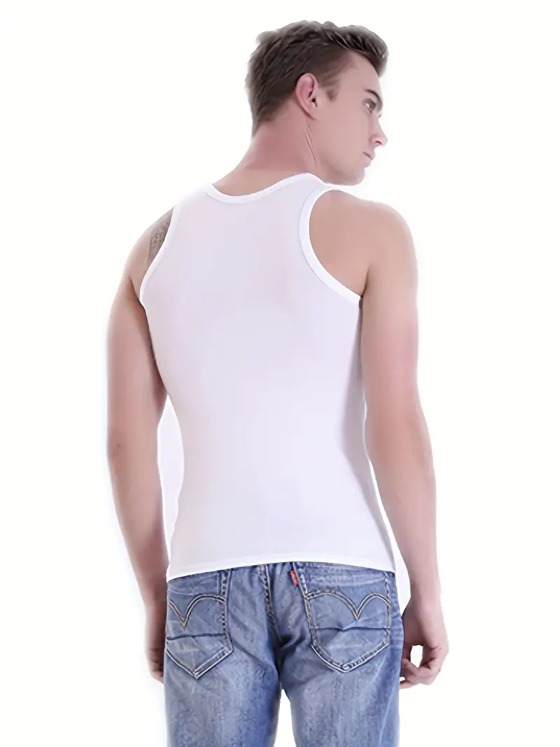 mens cotton casual breathable comfy sleeveless tank tops quick drying sports vest mens summer clothes outfits mens undershirts tops details 24