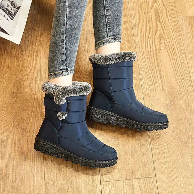 waterproof anti slip winter boots warm plush inner thick sole ankle boots womens snow boots details 9
