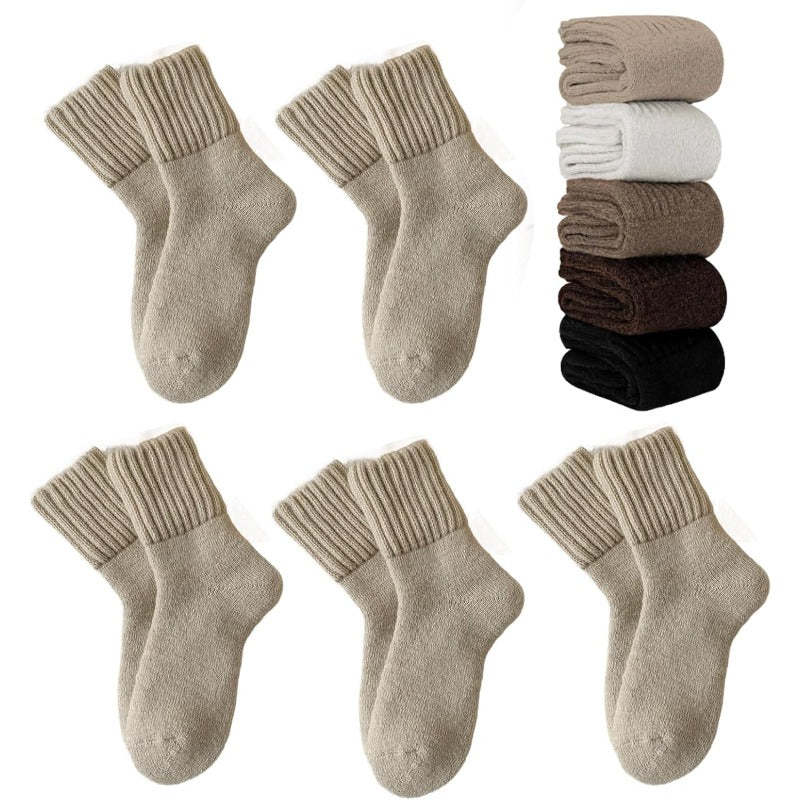 Thick Warm Wool Winter Socks, Stretchy Fit for Wide & Swollen Feet
