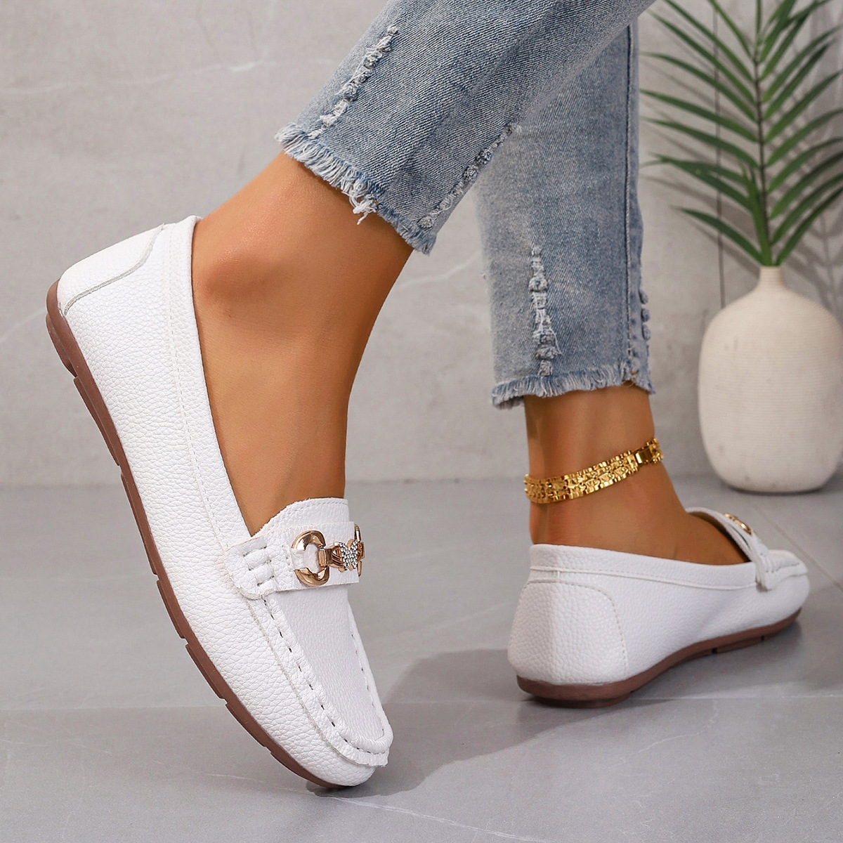 Women's Stylish Slip-On Loafers Comfortable Flat Shoes