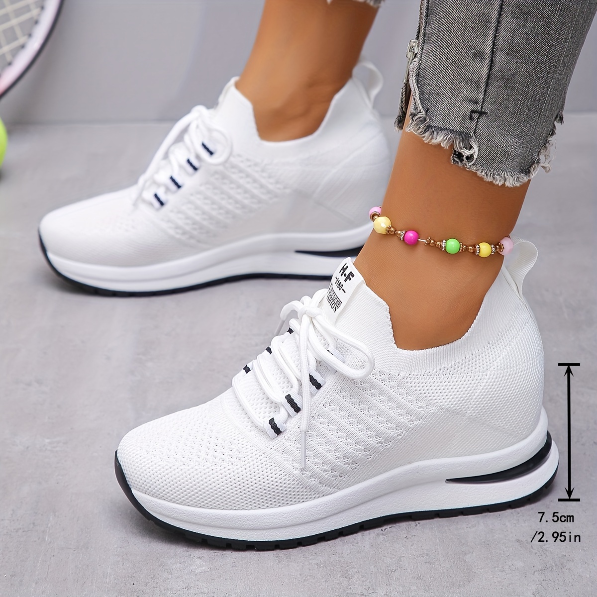 Women's Breathable Arch Support Platform Wedge Orthopedic Sneakers Walking Shoes