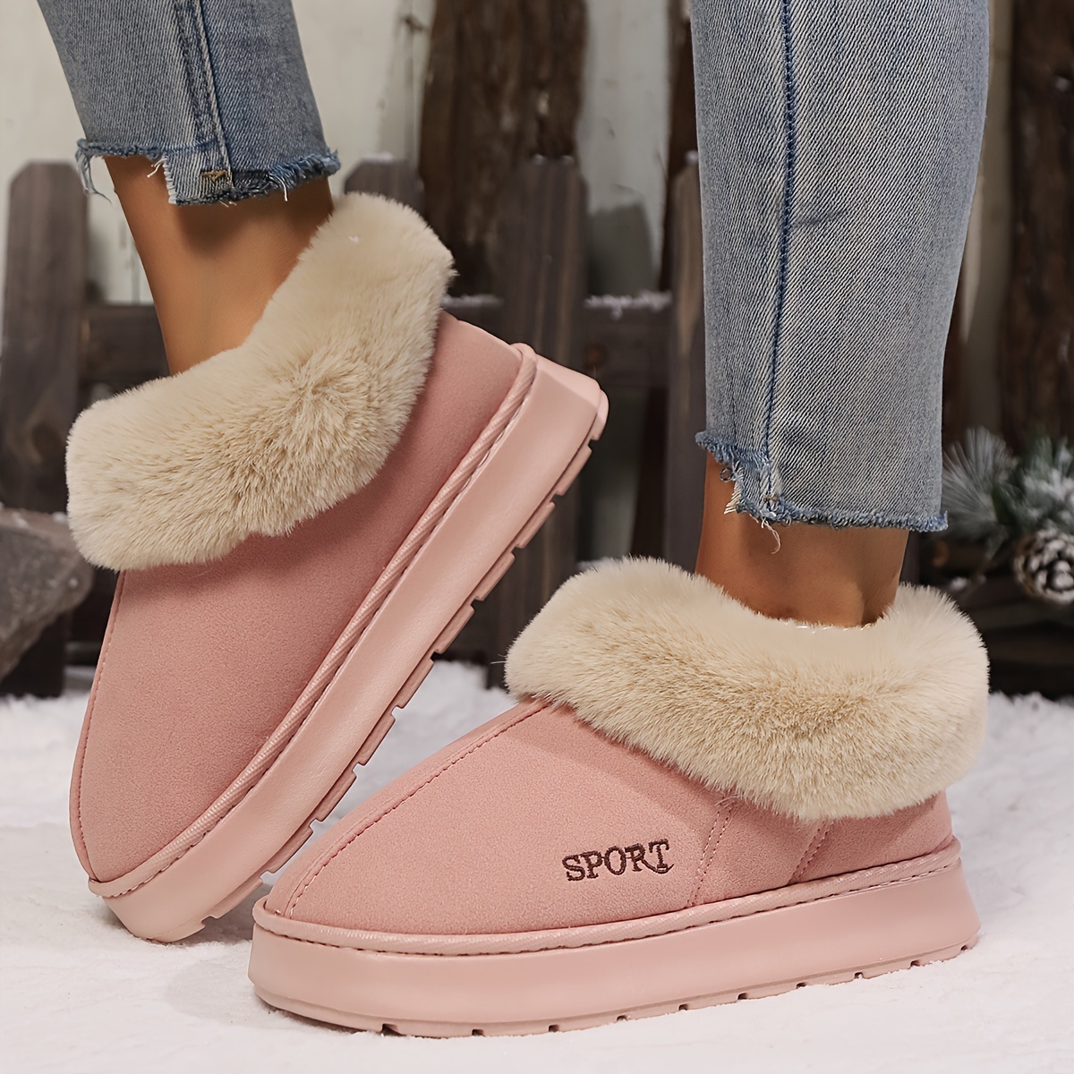 💖LAST DAY PROMOTION 56% OFF💖Women's Non-slip Mute Warm Fluffy Shoes Slippers