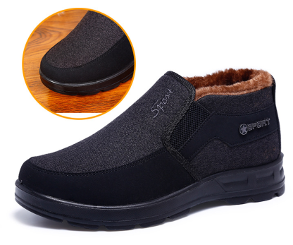 MEN'S COMFORTABLE WOOL PLUSH ORTHOPEDIC SNOWPROOF COTTON SHOES