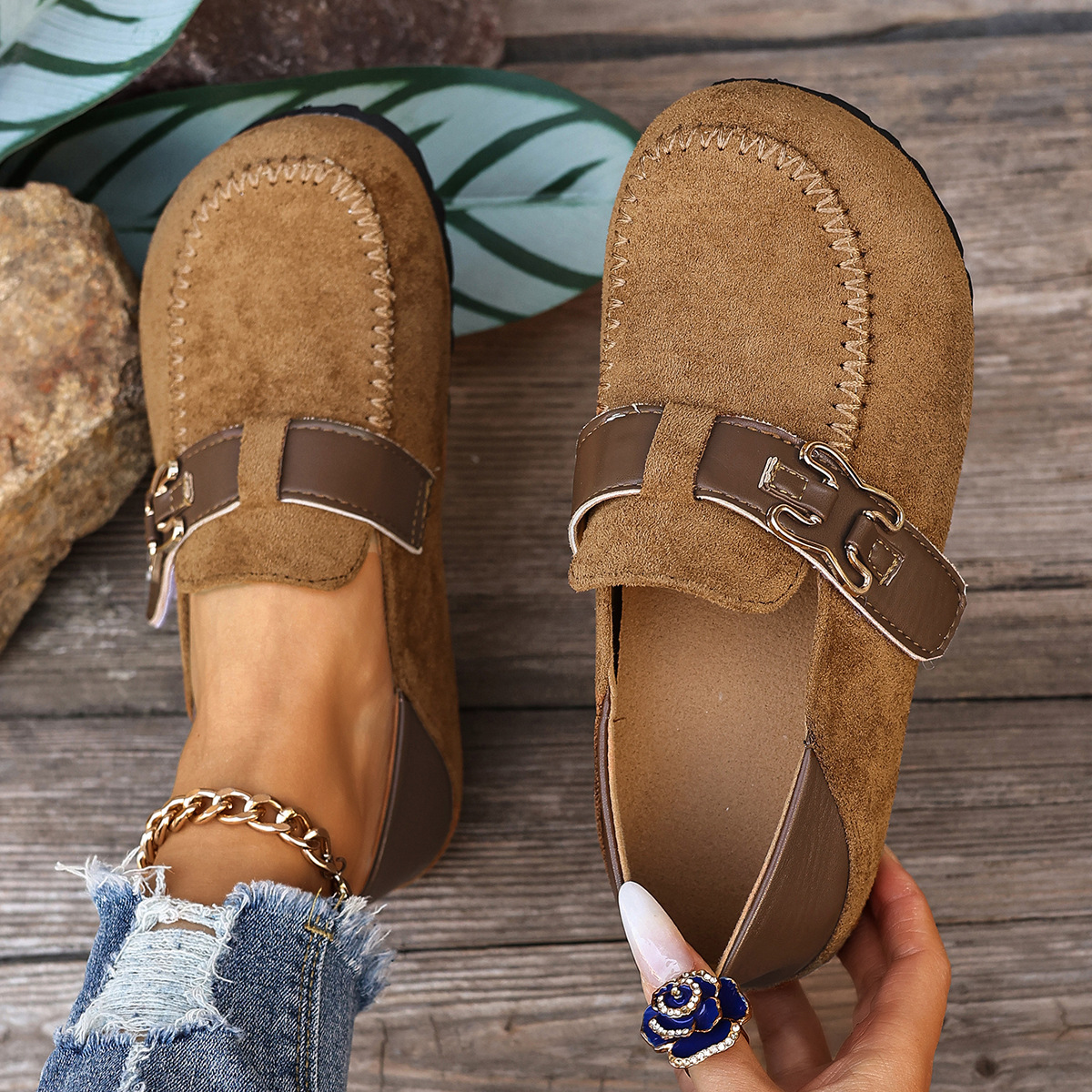 Women’s Adjustable Strap Mule Clogs Slip‑On Shoes for Wide Feet
