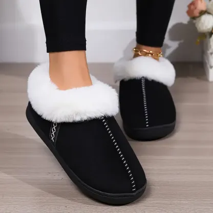 Women's Plush Warm Lightweight Anti-Slip Indoor Slippers