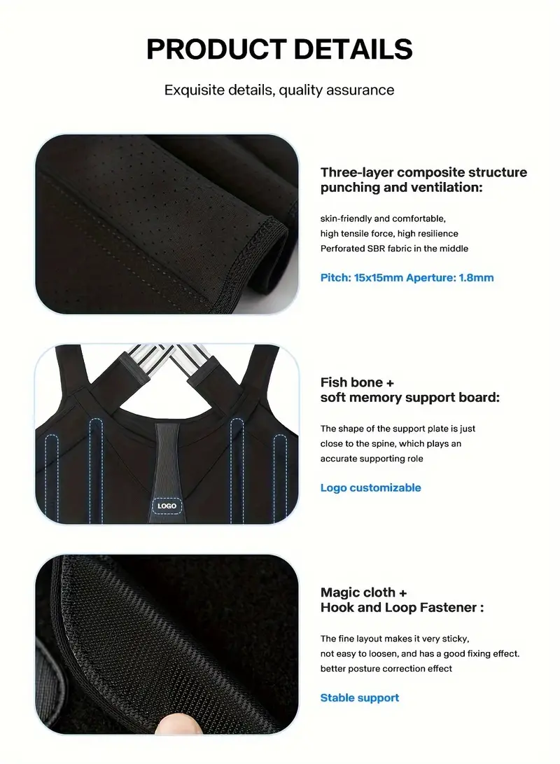 improve your posture instantly with this adjustable back posture corrector belt details 4