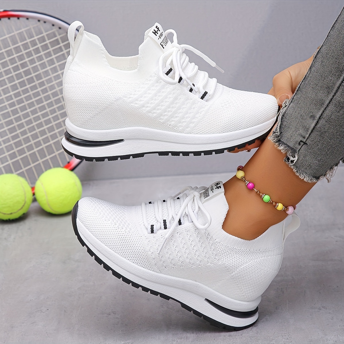 Women's Breathable Arch Support Platform Wedge Orthopedic Sneakers Walking Shoes