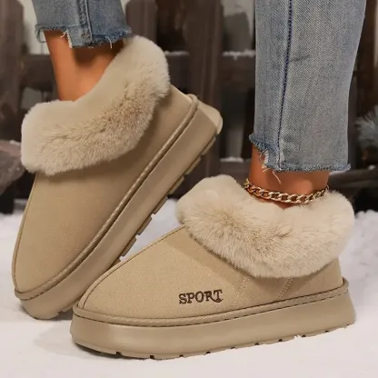 💖LAST DAY PROMOTION 56% OFF💖Women's Non-slip Mute Warm Fluffy Shoes Slippers