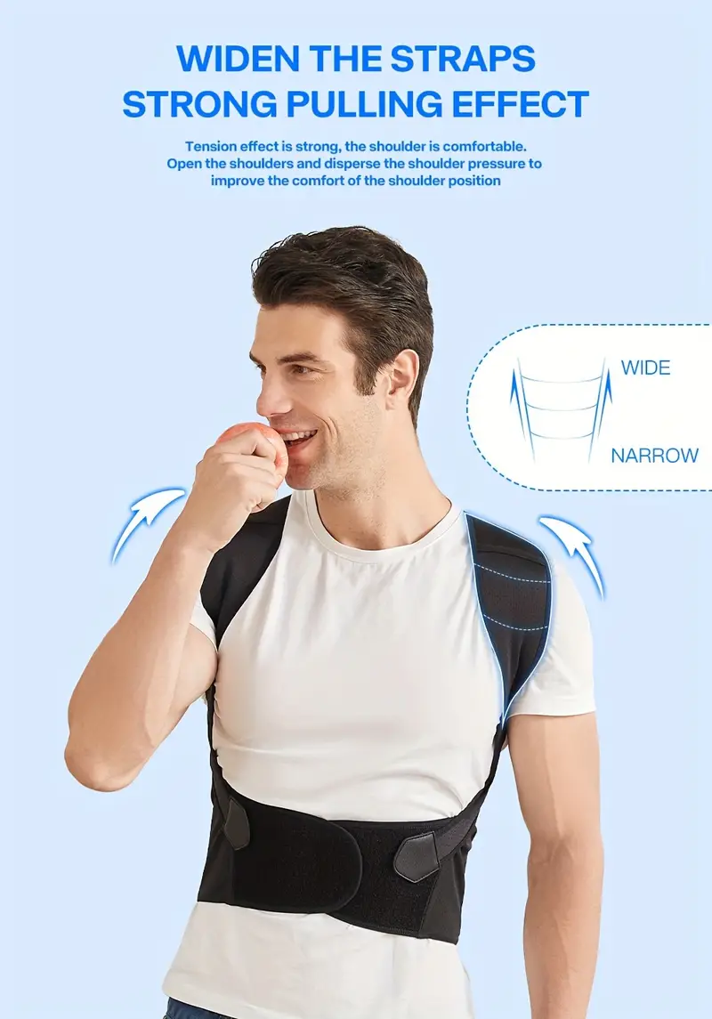 improve your posture instantly with this adjustable back posture corrector belt details 3