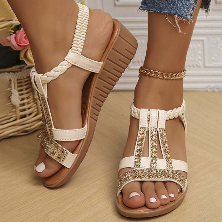 🔥Last Day Promotion 50% OFF - Women's New Summer Rhinestone Open Toe