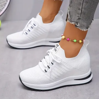 Women's Breathable Arch Support Platform Wedge Orthopedic Sneakers Walking Shoes
