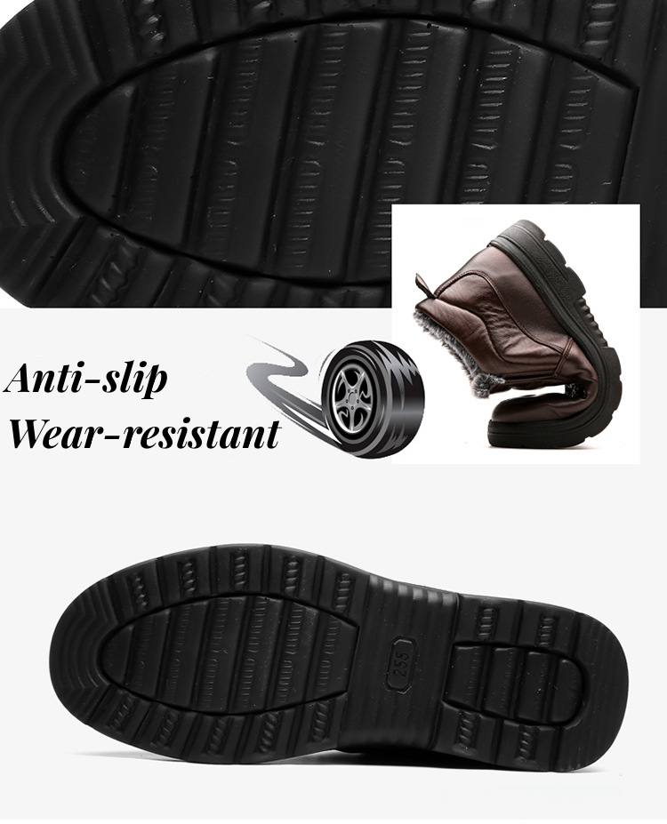 Men's Waterproof Warm Non-Slip Leather Shoes (HOT SALE !!!-50% OFF)
