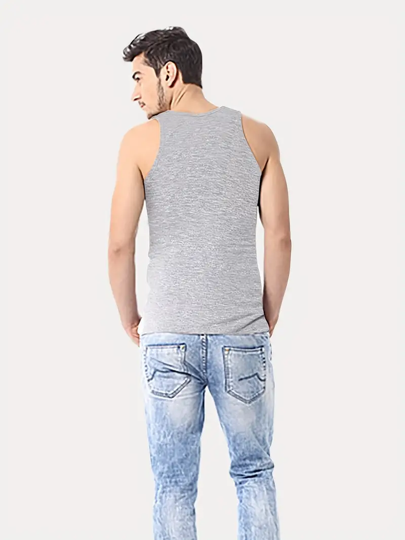 mens cotton casual breathable comfy sleeveless tank tops quick drying sports vest mens summer clothes outfits mens undershirts tops details 5