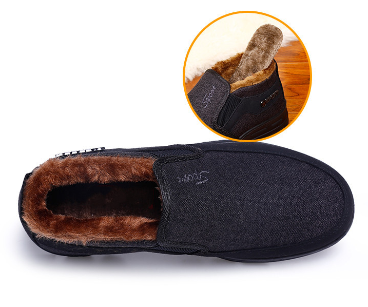 MEN'S COMFORTABLE WOOL PLUSH ORTHOPEDIC SNOWPROOF COTTON SHOES