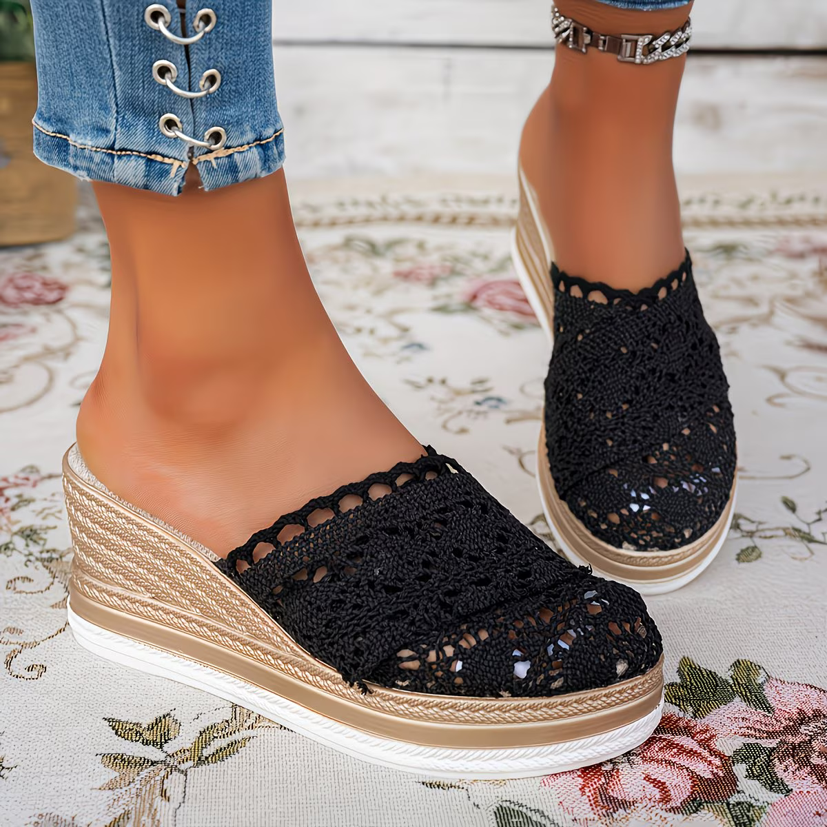 Women's Elegant & Comfortable Woven Wedge Sandals