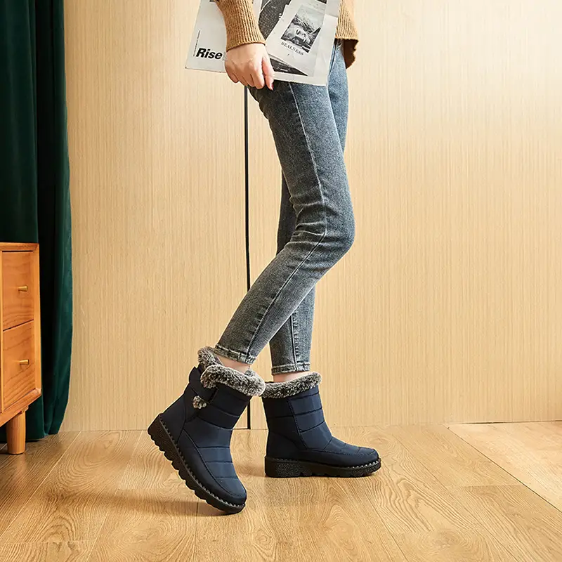 waterproof anti slip winter boots warm plush inner thick sole ankle boots womens snow boots details 18