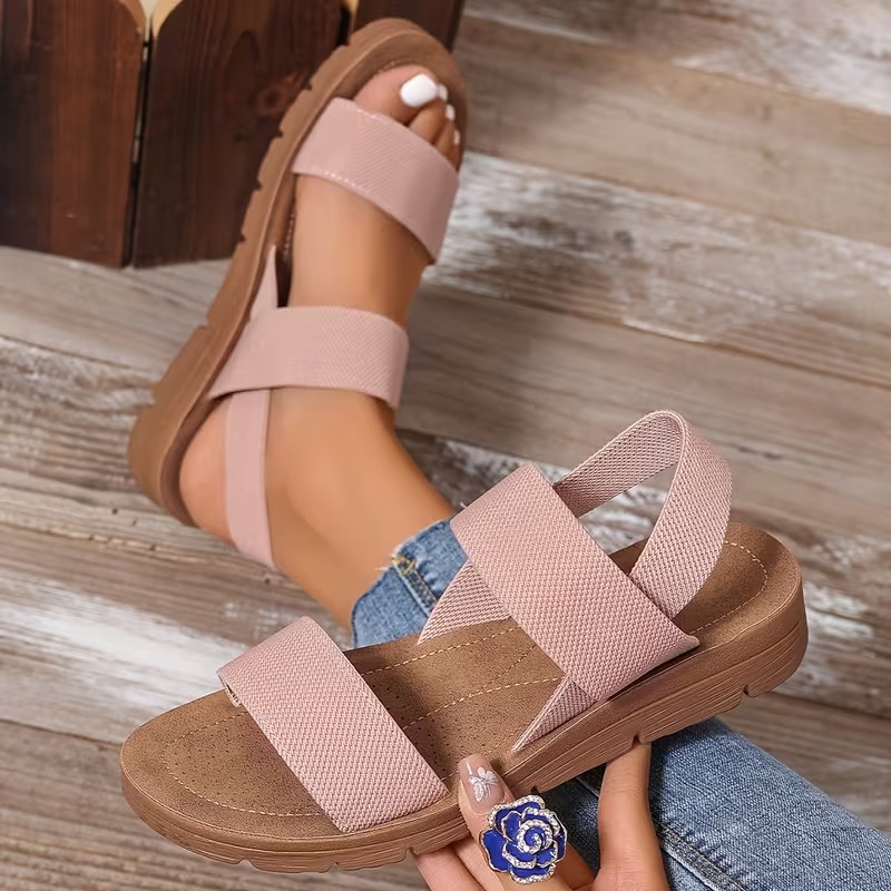 Women's Soft & Comfortable Elastic Band Non-Slip Sports Sandals Beach Shoes