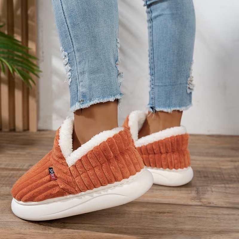 Unisex Cozy & Warm Winter Slippers Slip-On Indoor/Outdoor House Shoes