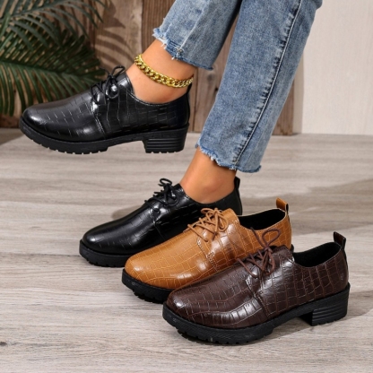 Women's Leather Waterproof Warm Wedge Shoes