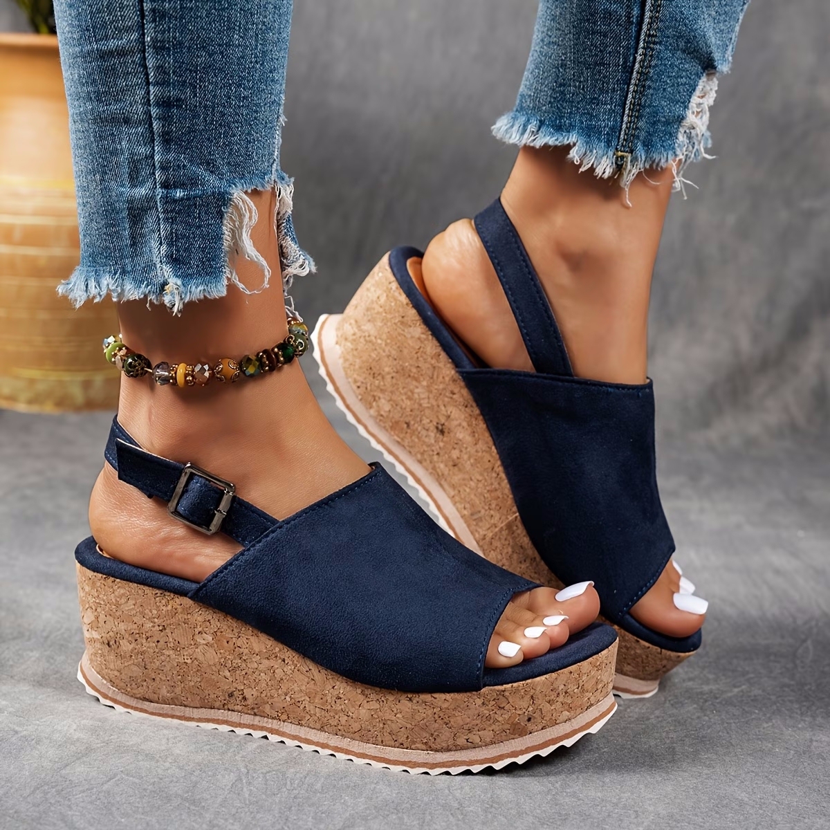 🔥LAST DAY PROMOTION 50% OFF - WOMEN'S LEATHER PLATFORM WEDGE ORTHOPEDIC SANDALS