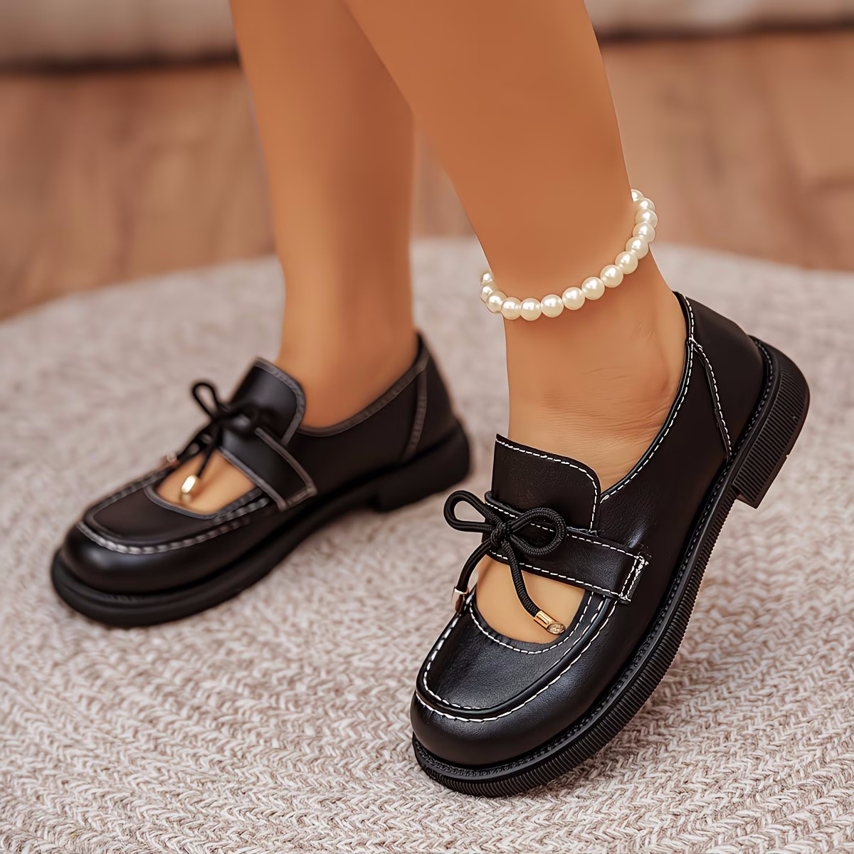 Women's Leather Comfy Flat Loafers