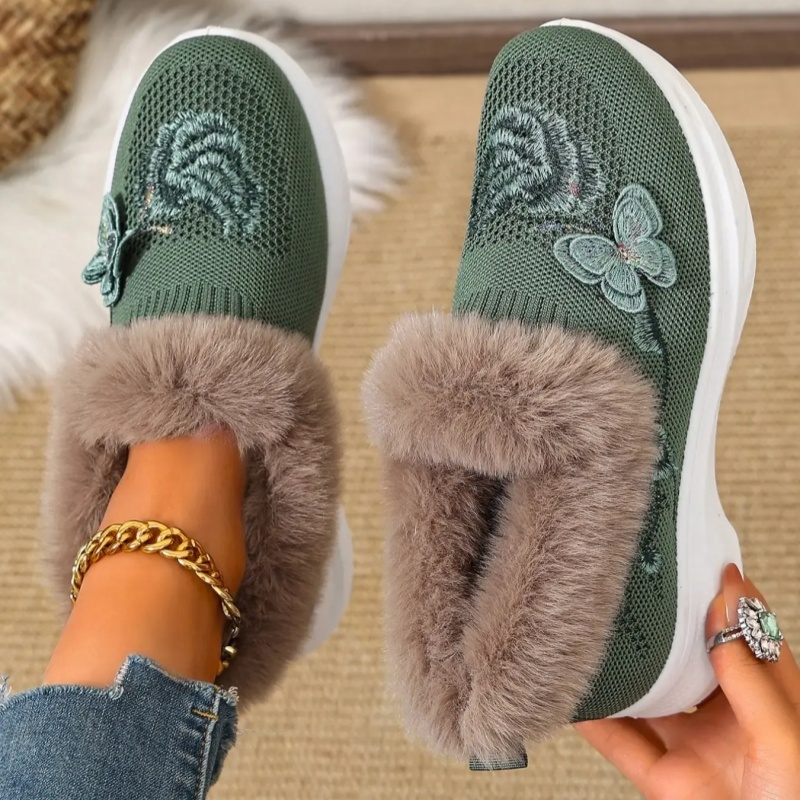 New Trendy Plush Fur Slippers