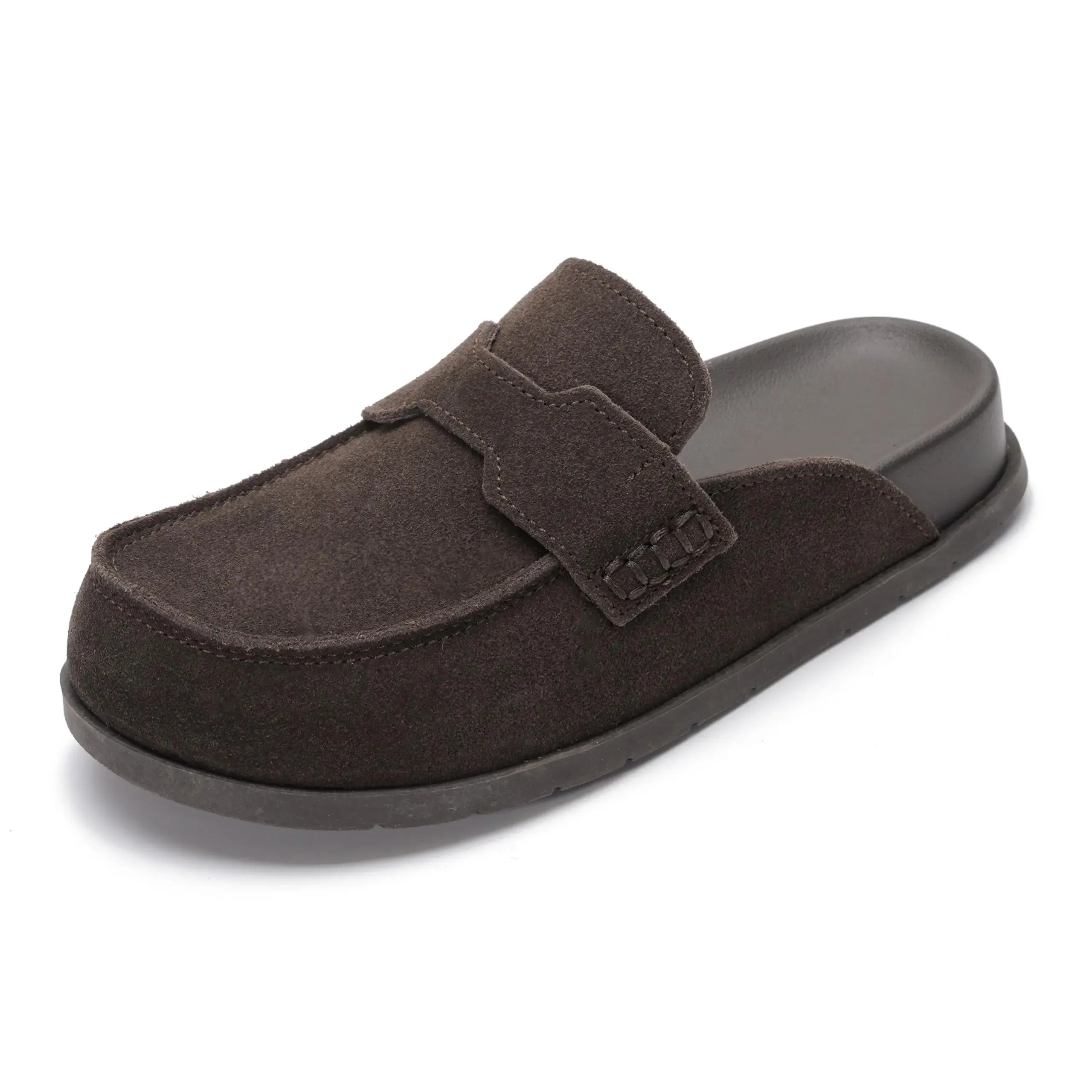 Women's Suede Clogs Shoe | Walking Shoes Footwear | Plush Soft Insole Arch Support Lightweight Non-Slip