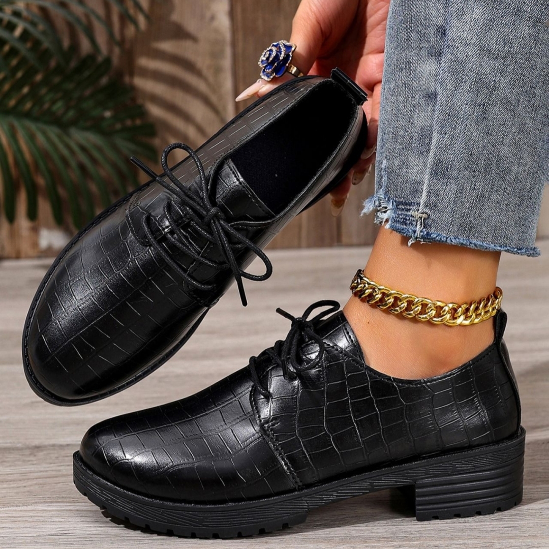 Women's Leather Waterproof Warm Wedge Shoes