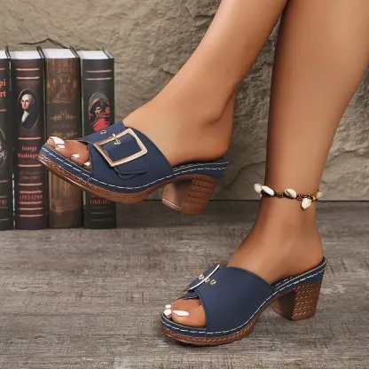 Women's Solid Color Stylish Sandals