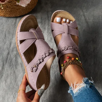 🔥LAST DAY PROMOTION 50% OFF - Women's Hollow Wedge Sandals