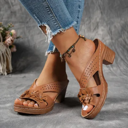 🔥Last Day Promotion 50% OFF - Women's Fashion High Heel Chunky Heel Sandals