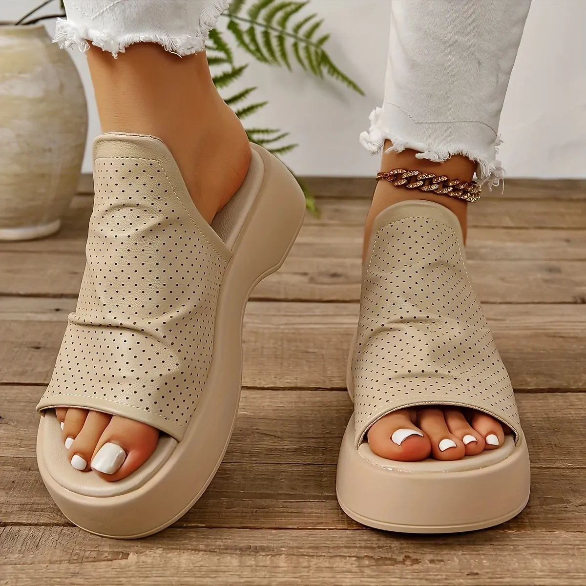 🔥LAST DAY PROMOTION 50% OFF - WOMEN'S PLATFORM LEATHER ORTHOPEDIC SANDALS