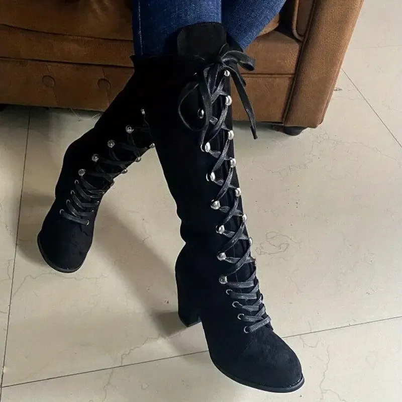 Mid Calf Slouchy Boots for Women