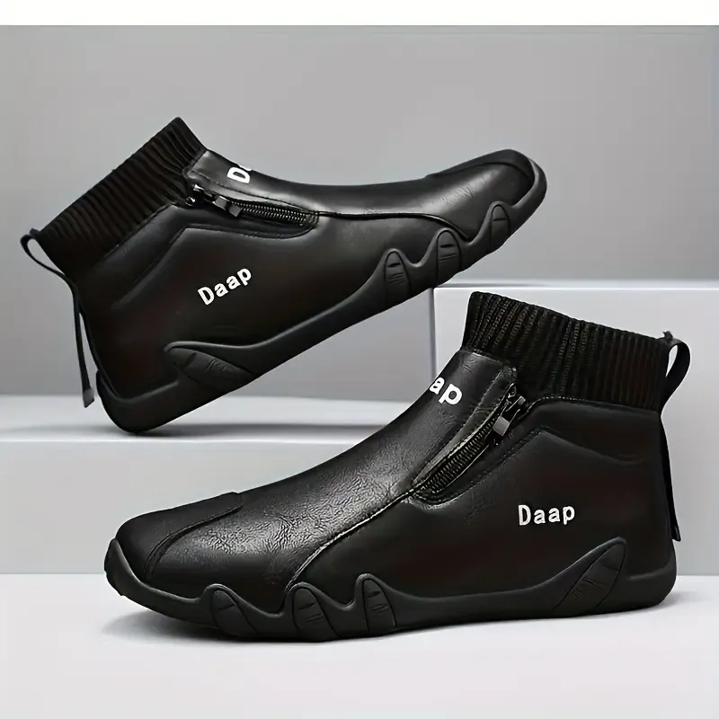 Men's Orthopedic Warm Snow Boots Waterproof Non-Slip Winter Fleece Shoes