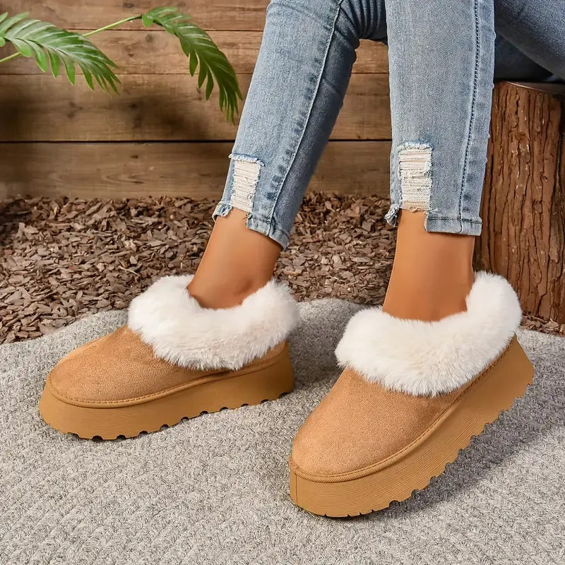 🔥LAST DAY 49% OFF -WOMEN'S PLUSH ROUND TOE SLIP-ON FLATS（BUY 2 FREE SHIPPING）