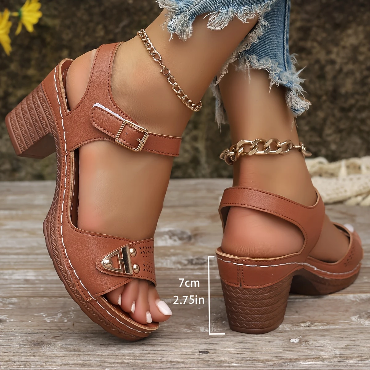 Women's Solid Color Stylish Sandals