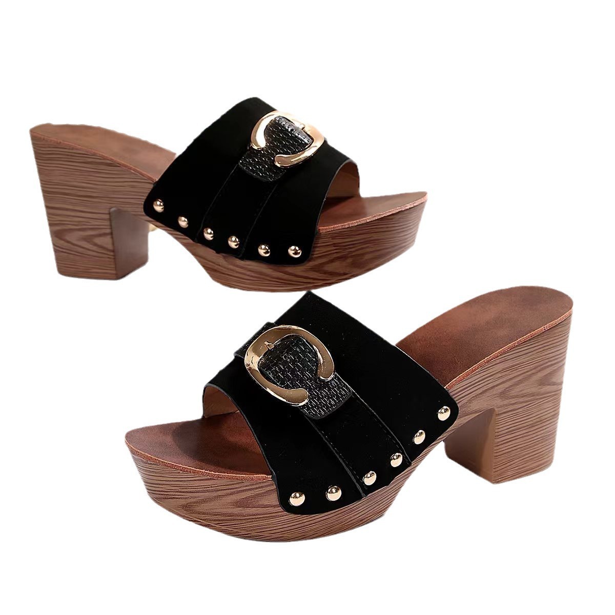 🔥Last Day Promotion 50% OFF - Thick-soled Fashionable Rivet Slippers